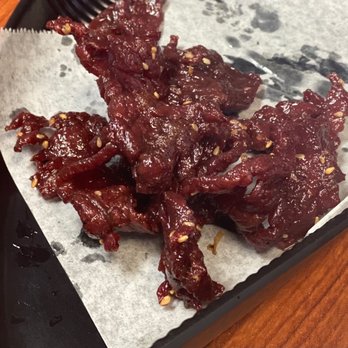 Lao Kitchen - Beef jerky- there was more but I wasn't fast enough to take picture - Laotian Near Me - Las Vegas, Nevada Lao Kitchen - Beef jerky- there was more but I wasn't fast enough to take picture - Laotian Near Me - Las Vegas, Nevada