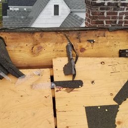 This picture is after the shingles were ripped up