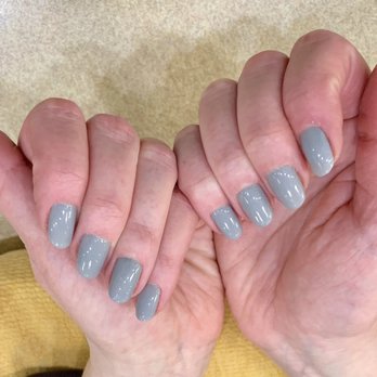 Paradise Nails - Mani by Esther :) The color is actually gray. It appears on the bluish side in the photo. - Nail Salons Near Me - North Caldwell, New Jersey Paradise Nails - Mani by Esther :) The color is actually gray. It appears on the bluish side in the photo. - Nail Salons Near Me - North Caldwell, New Jersey