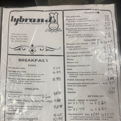 Menu photo 1 Lybrand's Bakery & Deli Pine Bluff, AR