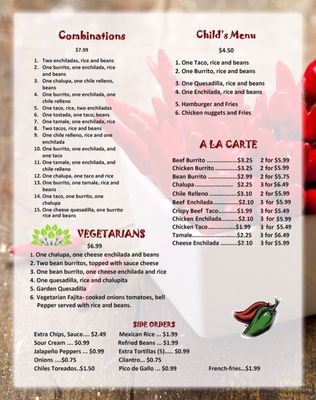 Menu photo 5 Don Julio Mexican Restaurant Madison, TN