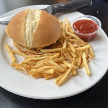 Teri's Restaurant - A cheeseburger. The saddest looking cheeseburger - Steakhouses Near Me - Longview, Washington