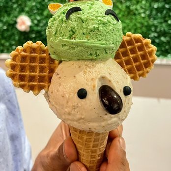 Eli's Ark - The pistachio unicorn chilling with the fig koala - Gelato Near Me - Chicago, Illinois Eli's Ark - The pistachio unicorn chilling with the fig koala - Gelato Near Me - Chicago, Illinois