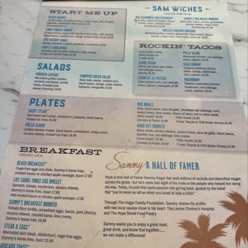 Sammy Hagars Beach Bar And Grill - Menu - Breakfast & Brunch Near Me - Charlotte, North Carolina Sammy Hagars Beach Bar And Grill - Menu - Breakfast & Brunch Near Me - Charlotte, North Carolina