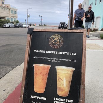Racer Tea Bar - Curbside sign - Coffee & Tea Near Me - Redondo beach, California Racer Tea Bar - Curbside sign - Coffee & Tea Near Me - Redondo beach, California