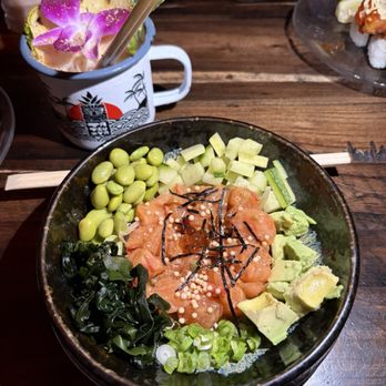 Tiki Tatsu-Ya - Miso salmon poke - Polynesian Near Me - Austin, Texas Tiki Tatsu-Ya - Miso salmon poke - Polynesian Near Me - Austin, Texas