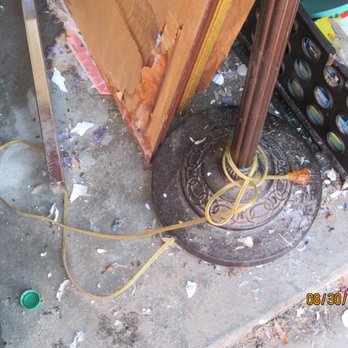 SecurCare Self Storage - rat pee and poop on lamp base and box - Self Storage Near Me - Hemet, California