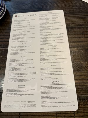 Menu photo 1 Cantina Laredo Sandestin, FL