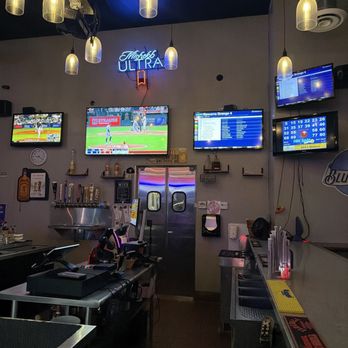 Lucky Johns Kitchen and Cocktails - View from the bar looking at TVs/Sports Games - Cocktail Bars Near Me - Stanton, California Lucky Johns Kitchen and Cocktails - View from the bar looking at TVs/Sports Games - Cocktail Bars Near Me - Stanton, California