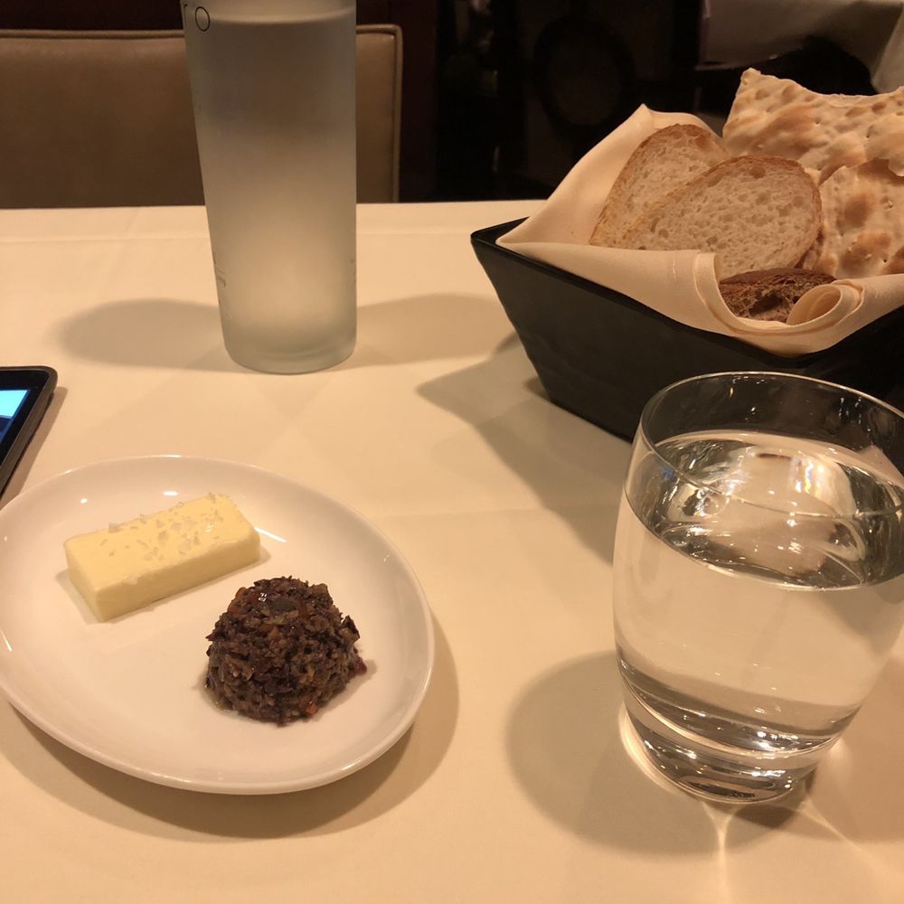 Dawson's - Bread, butter and olive spread - Steakhouses Near Me - Sacramento, California