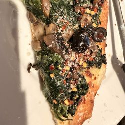 Spinach pizza.  Fantastic!