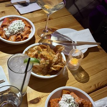Jilli - Honey Butter Chip and Rigatoni Alla Kimchi Vodkavodka - Korean Near Me - Los Angeles, California
