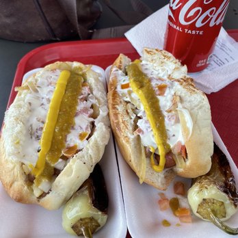 Aqui Con El Nene - One Sonoran classic, and one chipilon style. Best. Dogs. Ever! - Mexican Near Me - Tucson, Arizona Aqui Con El Nene - One Sonoran classic, and one chipilon style. Best. Dogs. Ever! - Mexican Near Me - Tucson, Arizona