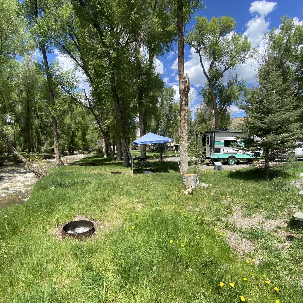 Our sweet space by the Little Cimarron River. Our sweet space by the Little Cimarron River.