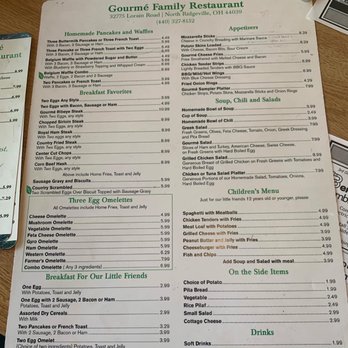 Gourmet Family Restaurant - menu and prices - American Near Me - Elyria, Ohio Gourmet Family Restaurant - menu and prices - American Near Me - Elyria, Ohio