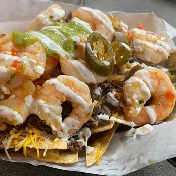 Sonora Grill - Surf & Turf Nachos..... my first time eating here and it was BOMB  I will definitely be coming back - Mexican Near Me - Moreno Valley, California