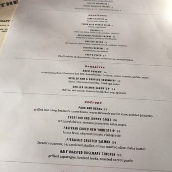 The Rossi Kitchen & Bar - Dinner menu - New American Near Me - Columbus, Ohio