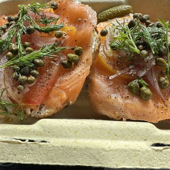 Courage Bagels - Hand sliced smoked salmon - Bagels Near Me - Los Angeles, California