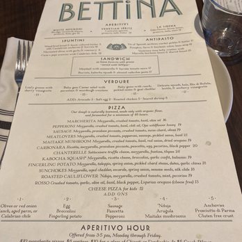 Bettina - Menú - Pizza Near Me - Santa Barbara, California Bettina - Menú - Pizza Near Me - Santa Barbara, California