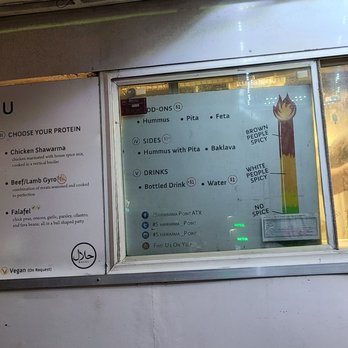 Shawarma Point - the menu of a restaurant - Middle Eastern Near Me - Austin, Texas