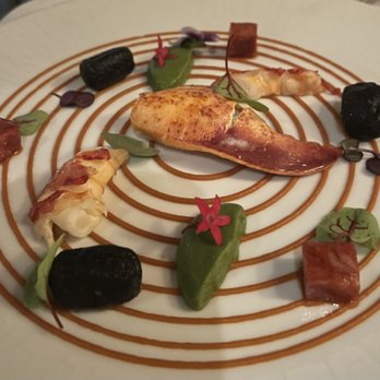 La Mer - Poached Lobster, Swirl of Tomato Chorizo, Squid Ink Gnocchi, Chorizo Cream Sauce - French Near Me - Honolulu, Hawaii La Mer - Poached Lobster, Swirl of Tomato Chorizo, Squid Ink Gnocchi, Chorizo Cream Sauce - French Near Me - Honolulu, Hawaii