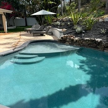 Stanton Pools - The finished baja shelf. - Pool & Hot Tub Service Near Me Stanton Pools - The finished baja shelf. - Pool & Hot Tub Service Near Me
