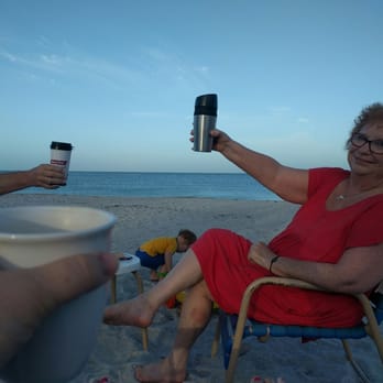 Four Winds Beach Resort - Morning coffee on the beach - Hotels Near Me - Longboat Key, Florida
