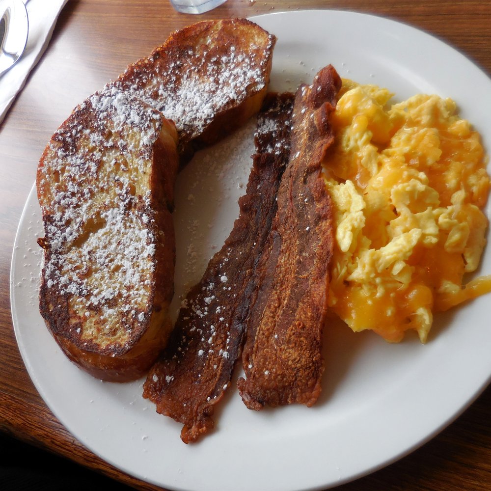 The Cup - French Toast with scrambled eggs and bacon - Breakfast & Brunch Near Me - Port Townsend, Washington