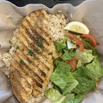 Hook’d Fish Grill - Yum. Whitefish, salad with sesame dressing and brown rice. Consistantly great food and excellent service. - Seafood Near Me - Chatsworth, California Hook’d Fish Grill - Yum. Whitefish, salad with sesame dressing and brown rice. Consistantly great food and excellent service. - Seafood Near Me - Chatsworth, California