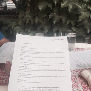 Scotty's Table - One side of the lunch menu - New American Near Me - Missoula, Montana