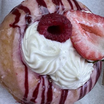 Devil's Dozen Donut Shop - Strawberry cheesecake (filled) - Donuts Near Me - San Diego, California