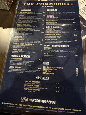 Menu photo 1 The Commodore Alexandria, VA Menu photo 1 The Commodore Alexandria, VA
