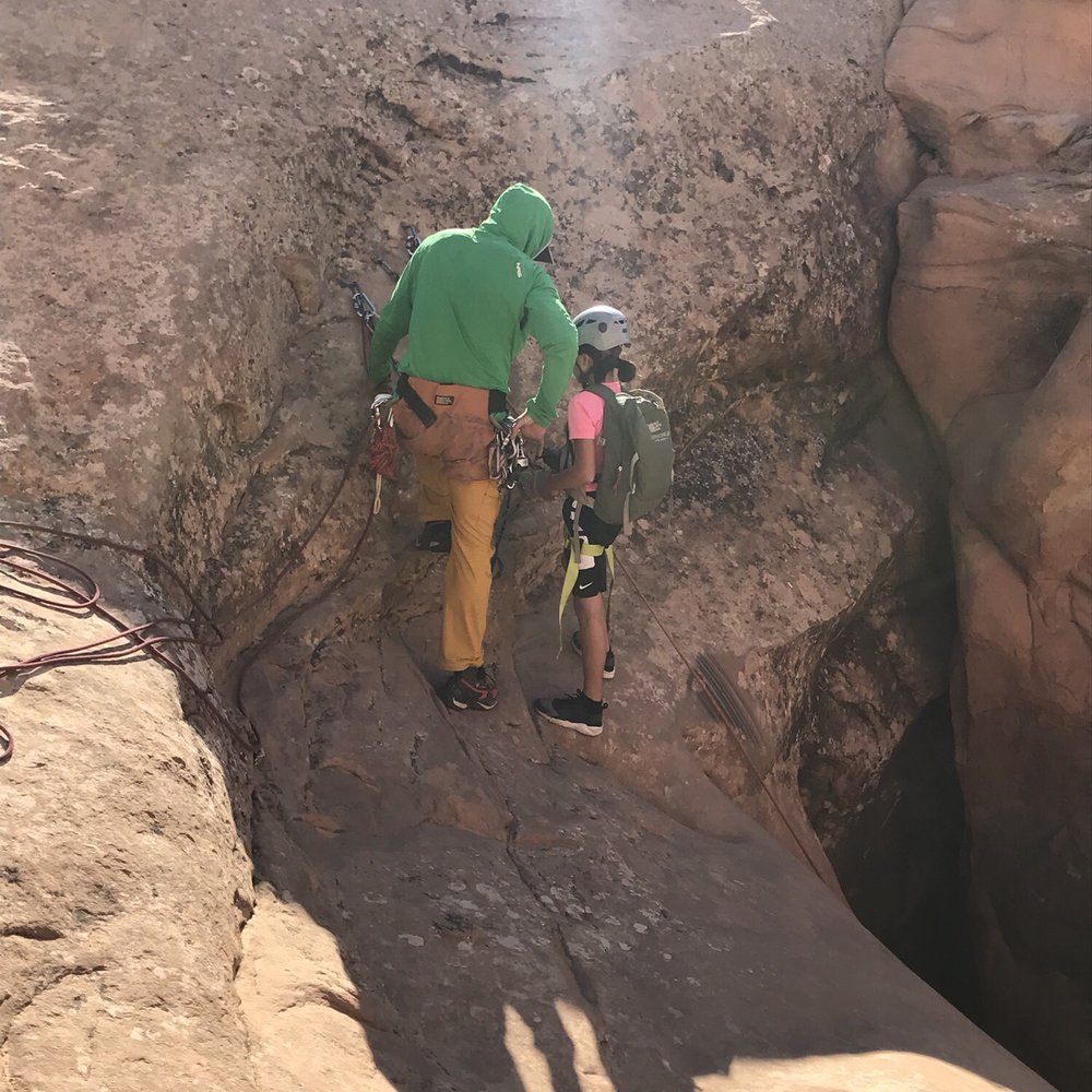 Moab Cliffs & Canyons - 1st rappel - Climbing Near Me - Moab, Utah Moab Cliffs & Canyons - 1st rappel - Climbing Near Me - Moab, Utah