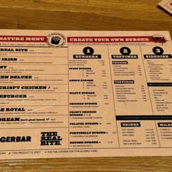 Burger Bar - Menu