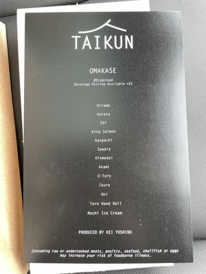 Menu photo 2 Taikun Sushi New York, NY