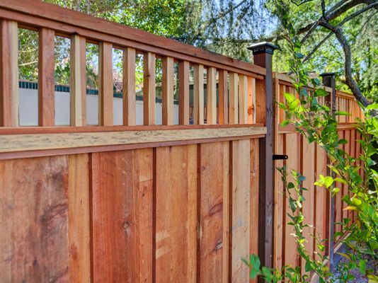 Cedar & Redwood Fencing - Cedar and Redwood are the most popular materials for wood fences in California because of their natural resistance to rot and decay. Wood fencing is the perfect choice for those who want a naturally beautiful and long-lasting fence. Wood fences can come in a wide variety of styles.
Call Superior Fence and Rail for a free estimate. We can discuss which style of wood fencing will best fit your needs and the aesthetics of your home. Cedar & Redwood Fencing - Cedar and Redwood are the most popular materials for wood fences in California because of their natural resistance to rot and decay. Wood fencing is the perfect choice for those who want a naturally beautiful and long-lasting fence. Wood fences can come in a wide variety of styles.
Call Superior Fence and Rail for a free estimate. We can discuss which style of wood fencing will best fit your needs and the aesthetics of your home.