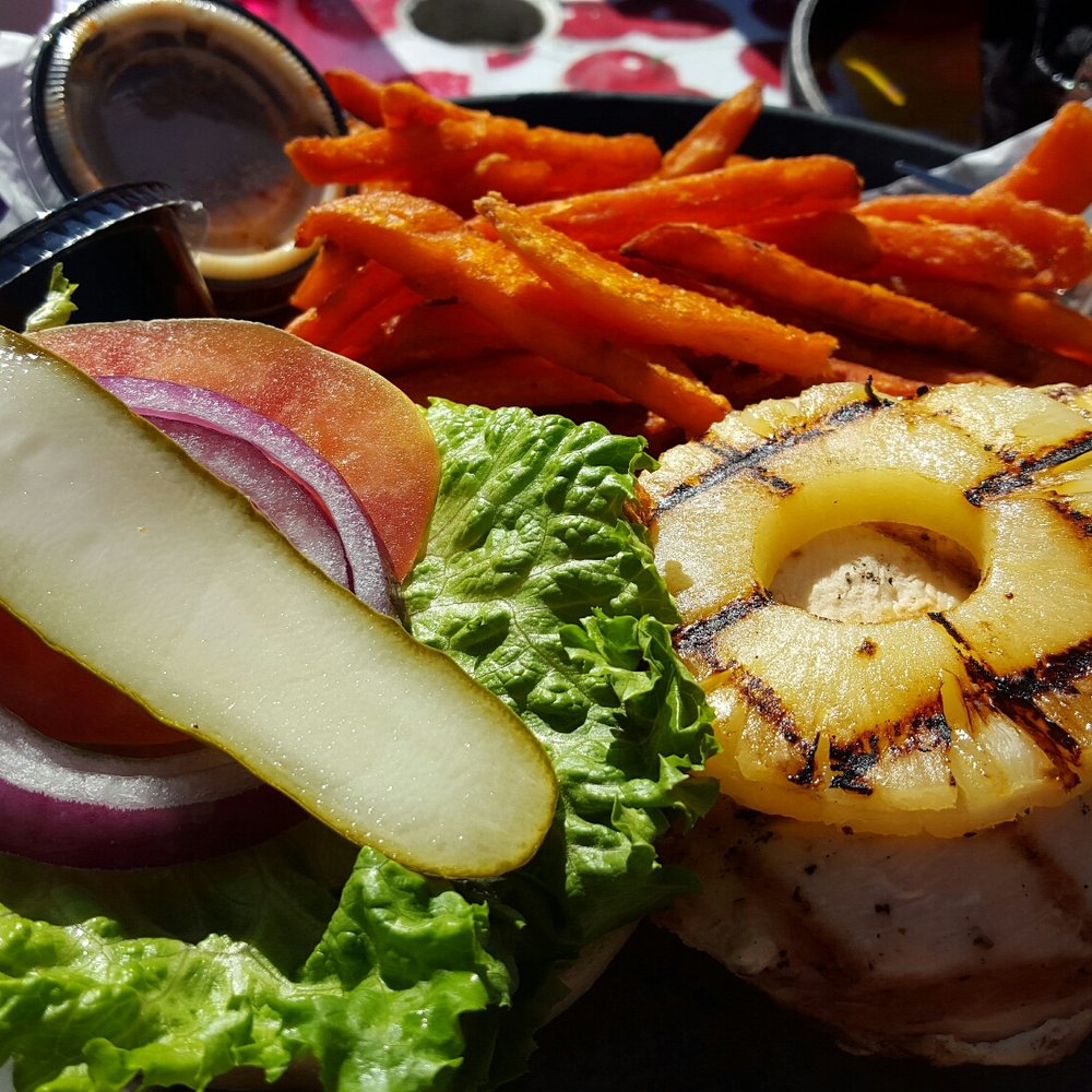 Coconuts On The Beach - Pinapple chicken sandwich. .. ahh. .. I can do this at home.. was hoping for something more original. .. - Bars Near Me - Cocoa Beach, Florida Coconuts On The Beach - Pinapple chicken sandwich. .. ahh. .. I can do this at home.. was hoping for something more original. .. - Bars Near Me - Cocoa Beach, Florida