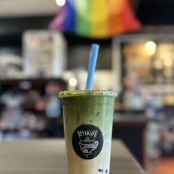 Jade Matcha with boba! So delicious, as always!