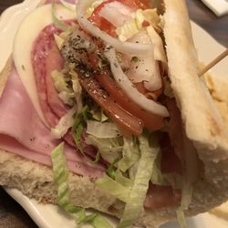 Pizza Garden Italian Restaurant - Half of the "super Italian" sub.  $3.50 lunch special!  The bread is so good!