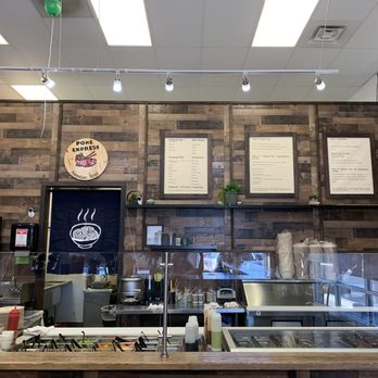 Poke Express - Ordering counter with view of available fish and toppings - Seafood Near Me - Spokane, Washington Poke Express - Ordering counter with view of available fish and toppings - Seafood Near Me - Spokane, Washington