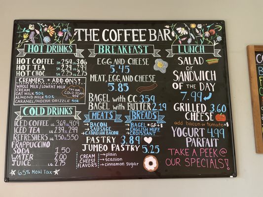 Menu photo 1 The Coffee Bar Cafe Milford, MA