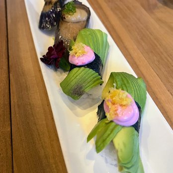 Shizen - Eggplant and avocado nigiri ($8 each) - Sushi Bars Near Me - San Francisco, California