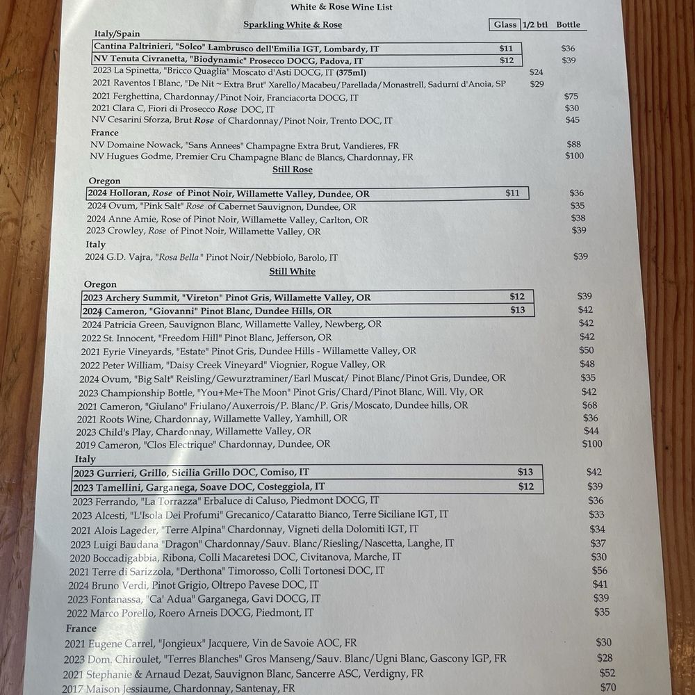 Ken's Artisan Pizza - Wine List - Pizza Near Me - Portland, Oregon