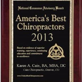 Karen Cain - Americas Best Chiropractors Award 2013 - Chiropractors Near Me