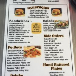 Bernice's Sandwich Shop - Menu