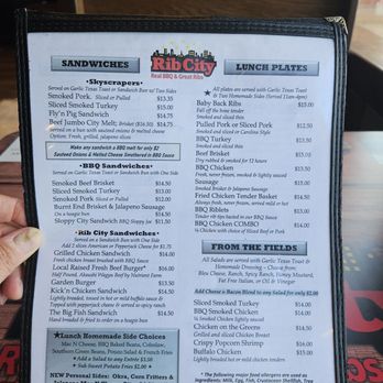 Rib City Grill - Rifle - Sandwiches, Lunch, extras - Barbeque Near Me - Rifle, Colorado