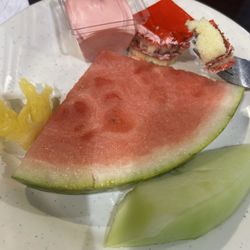 Fruit and dessert. Pretty good.