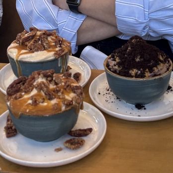 Eventide - Fenway - Brown Butter Soft Serve  Maple Candied Pecans, Bourbon Caramel   Chocolate Soft Serve  Peanut Tahini, Ritz-Style Crackers $8 - Seafood Near Me - Boston, Massachusetts