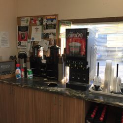 Kitscoty Meat And Groceries - Coffee stand ... super clean and well stocked.