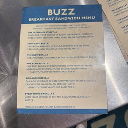 Food menu